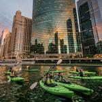 Kayak in the Chicago River