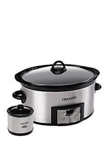 CrockPot Programmable 6-qt. Slow Cooker with Bonus Little Dipper SCCPVC605S