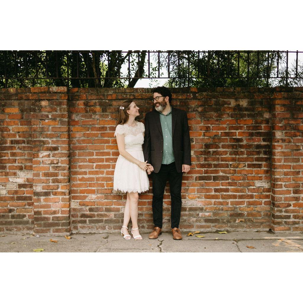 Engagement photo shoot at the historic Prytania Theatre in Uptown New Orleans.