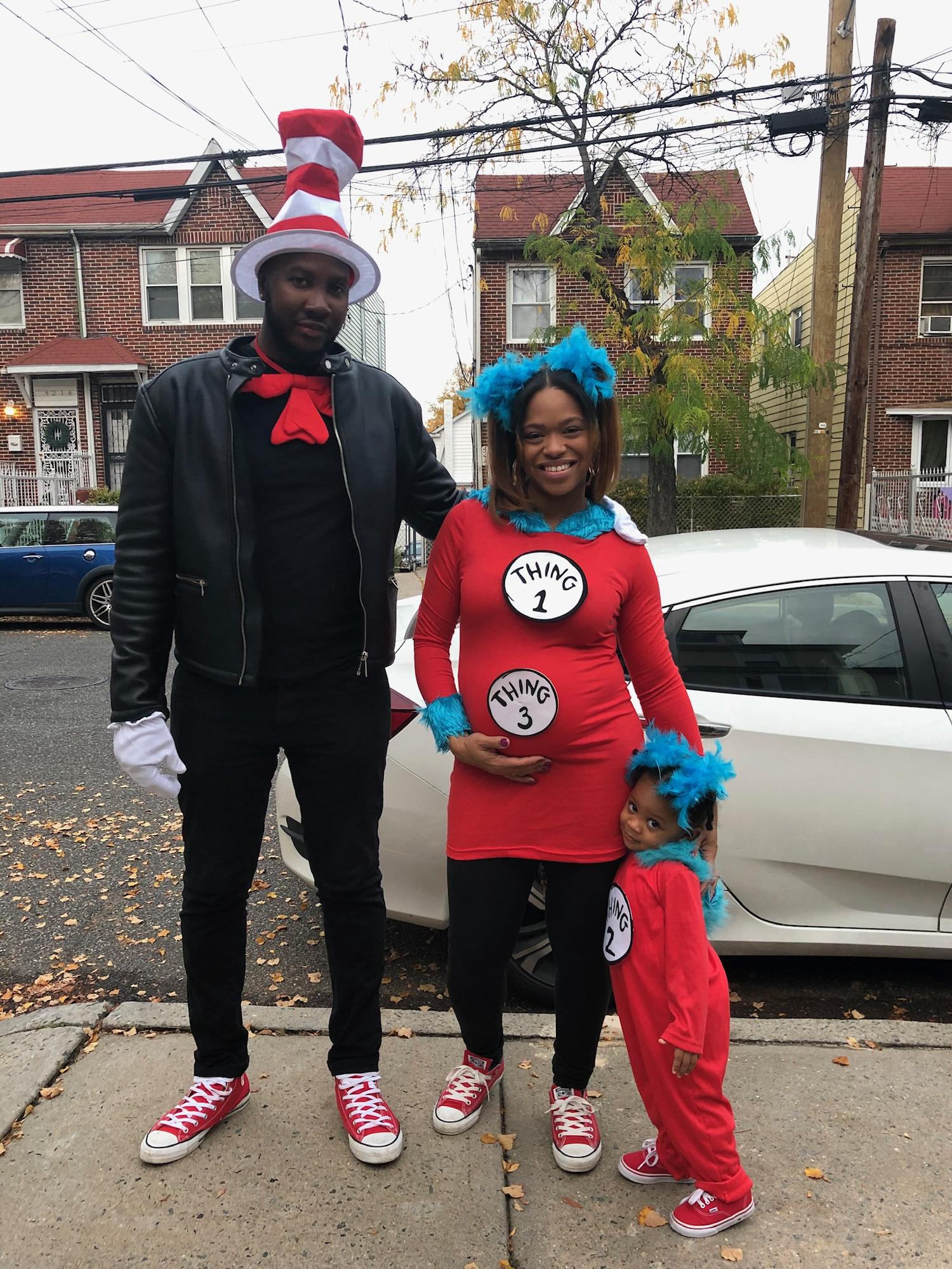 The Cat In The Hat and his favorite Things. Zachy was on his way in this photo!