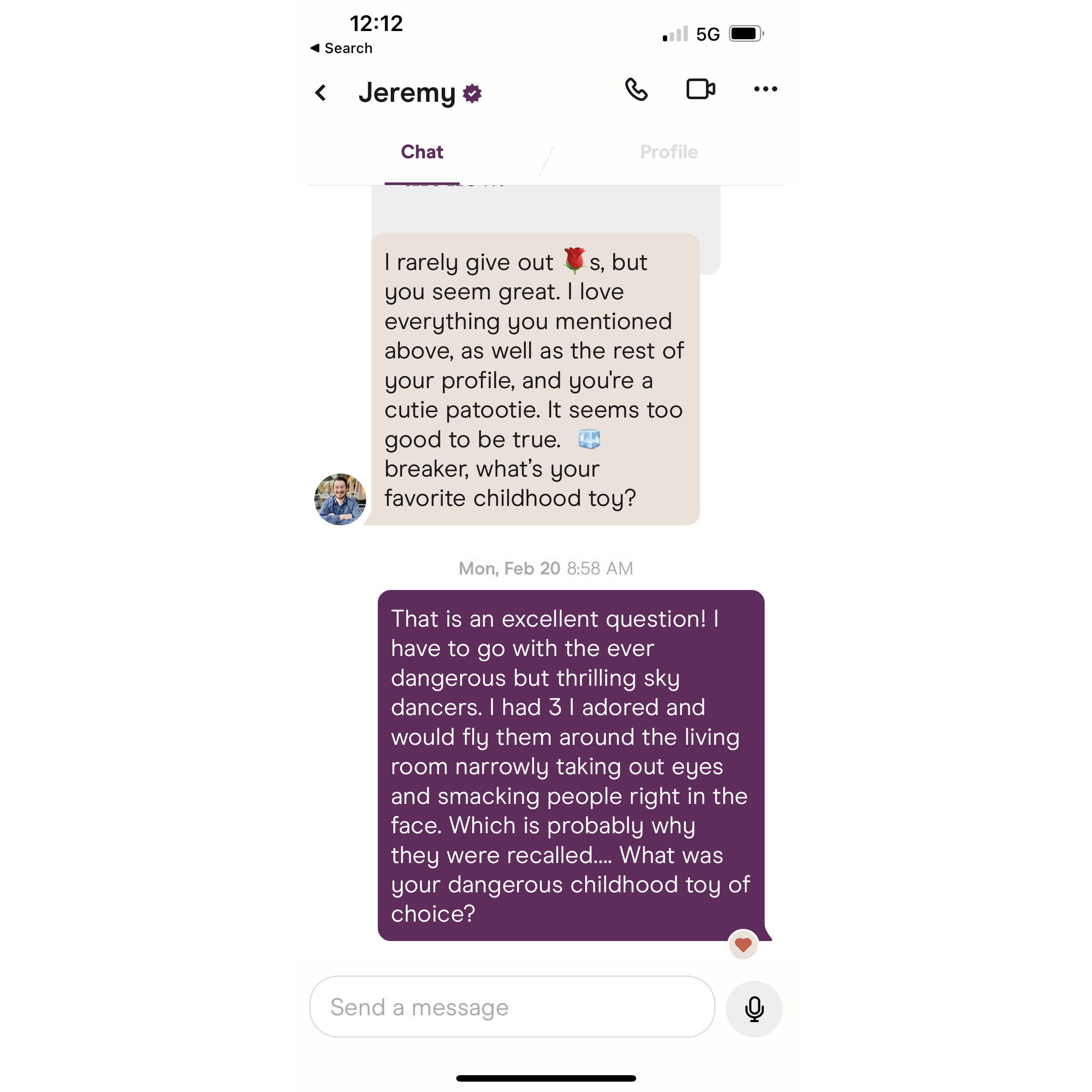 Hinge Messages.