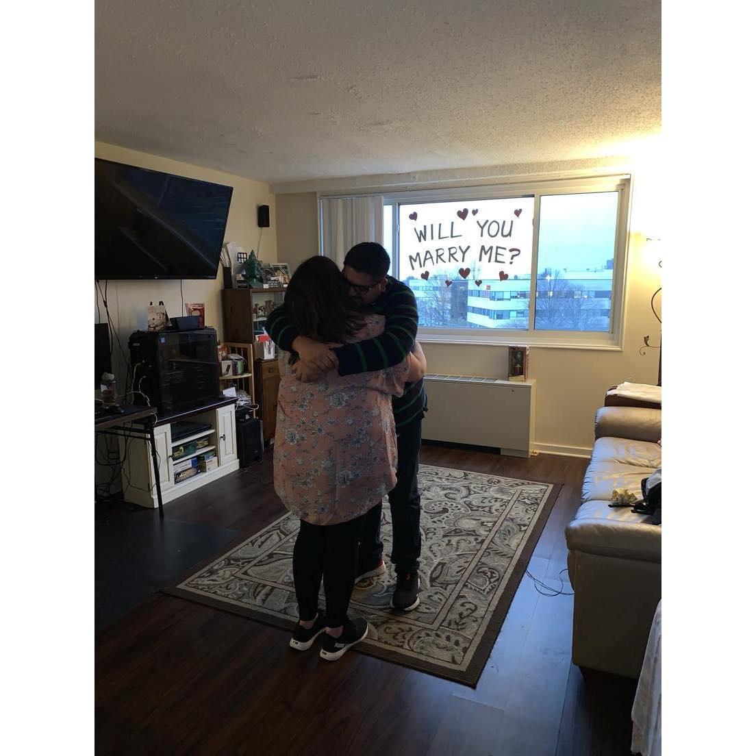 After Ricky proposed!  February 2022