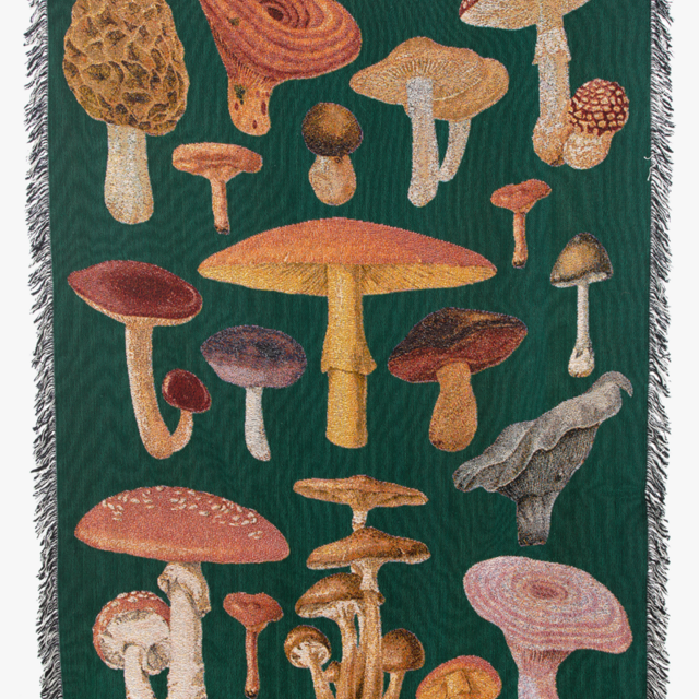 Mushroom Magic Throw Blanket