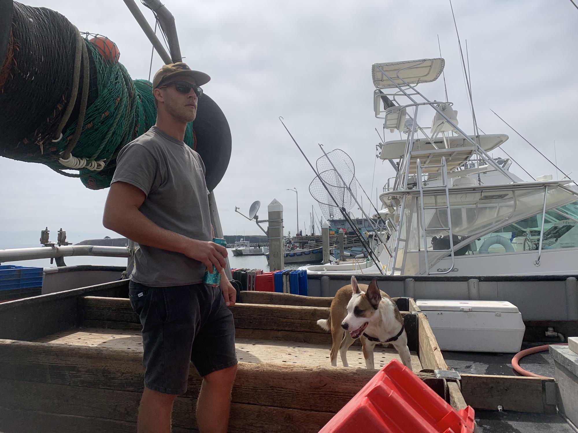 Hanging out on our buddy’s fishing boat