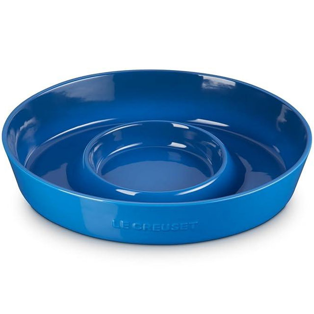 Le Creuset Stoneware Signature Oval Chip and Dip Platter, 13", Marseille