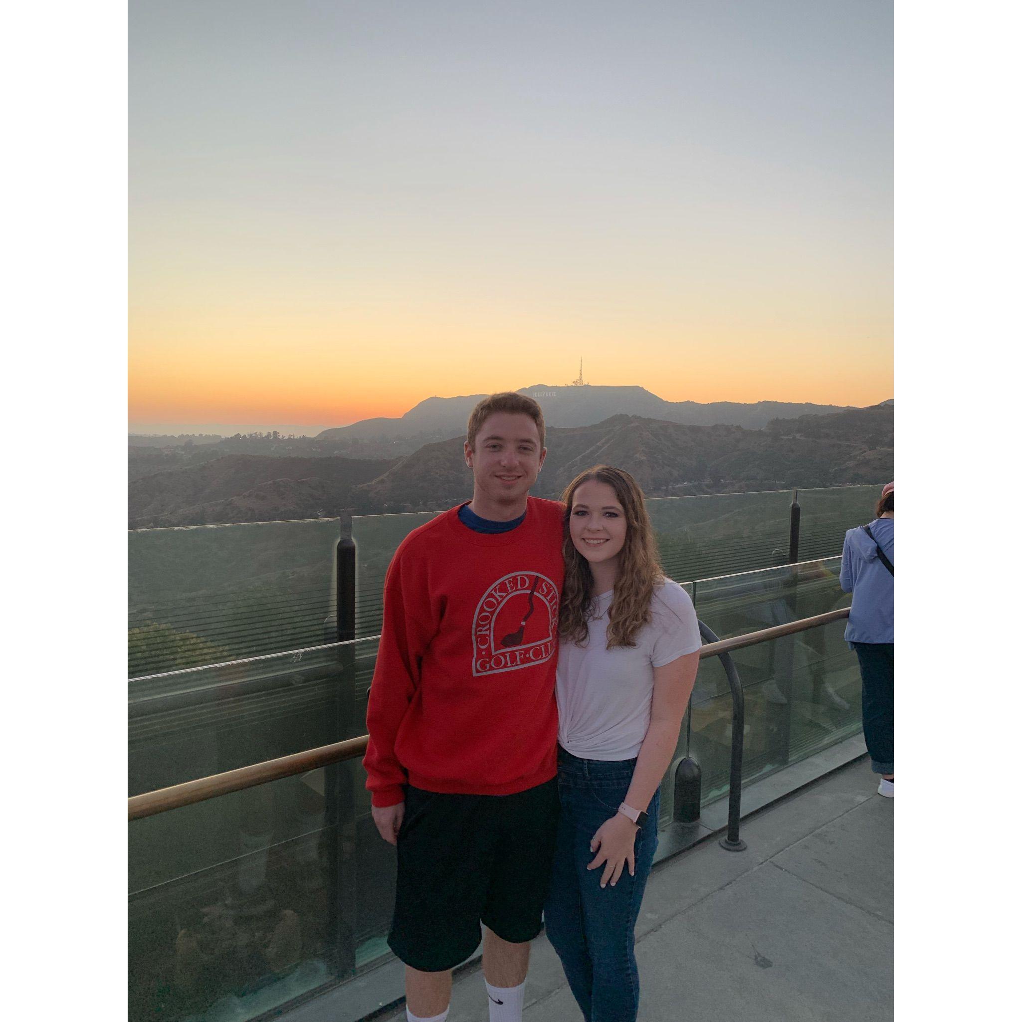 Sunset at the top of Griffith Observatory!