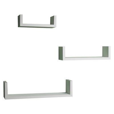 3pc Nesting Wall Shelf Set White - Danya B.