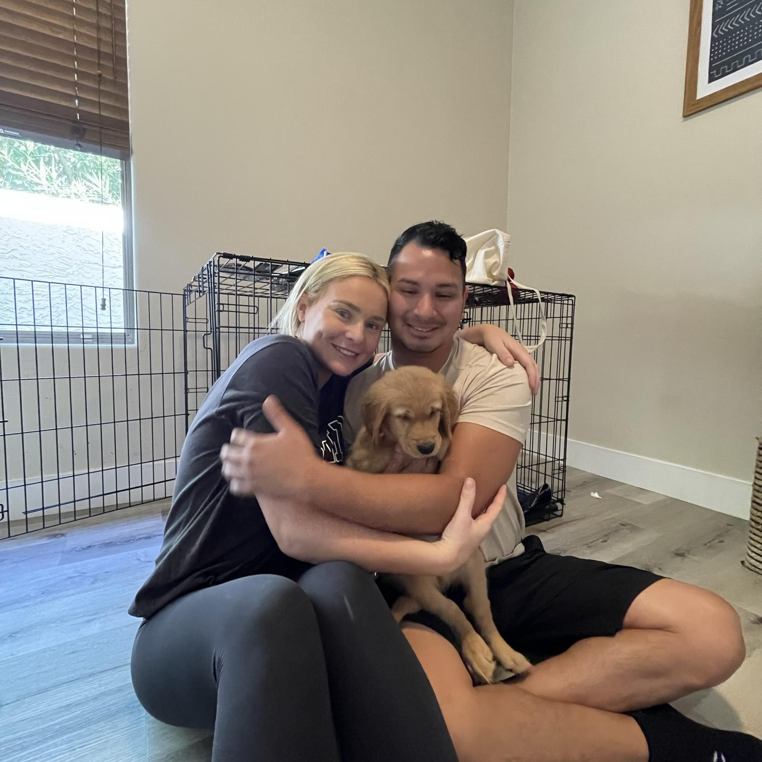 Joe & Julia with their first born, Murphy.