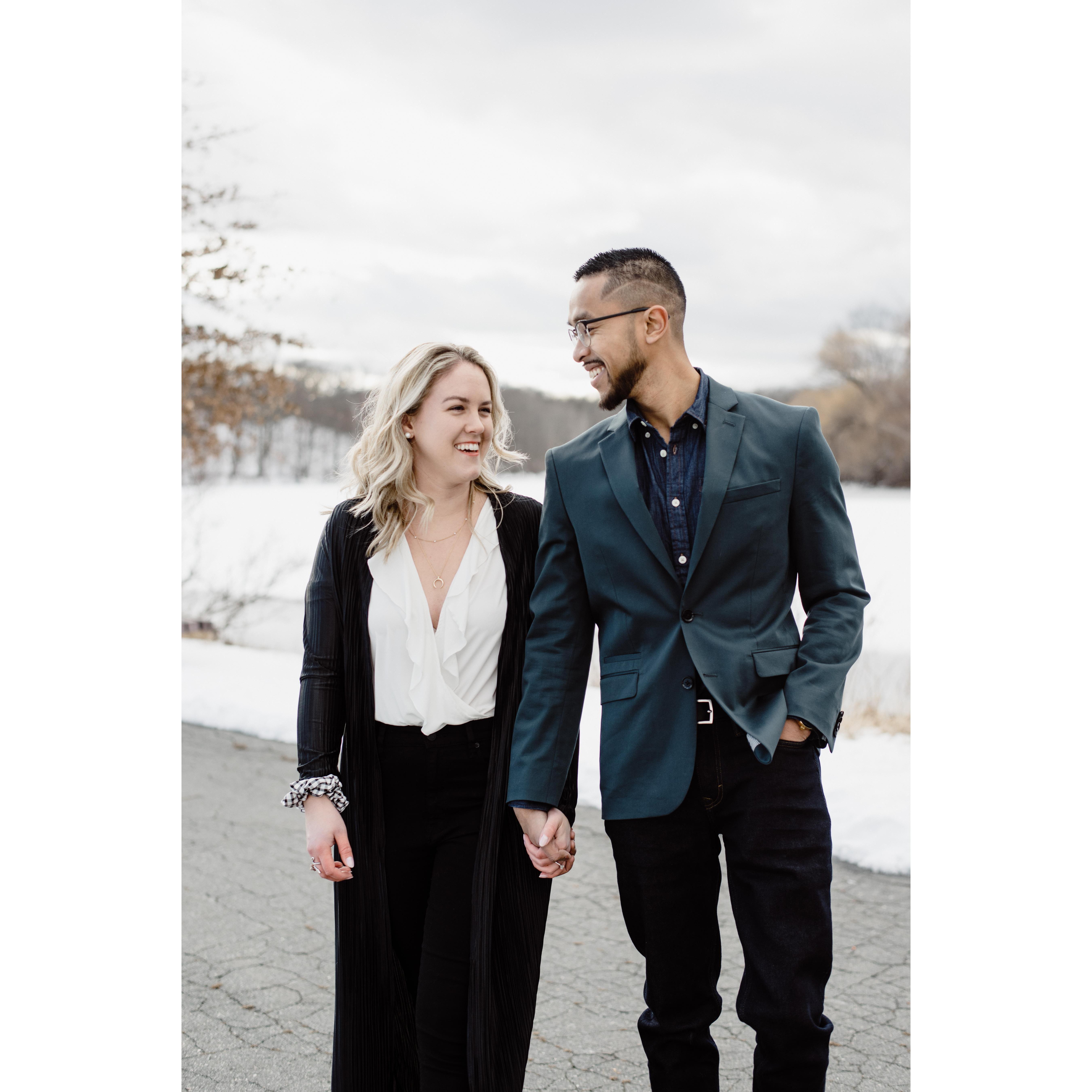Engagement photoshoot at Horn Pond.  Shot by our amazing photographer Sarah Dickenson
