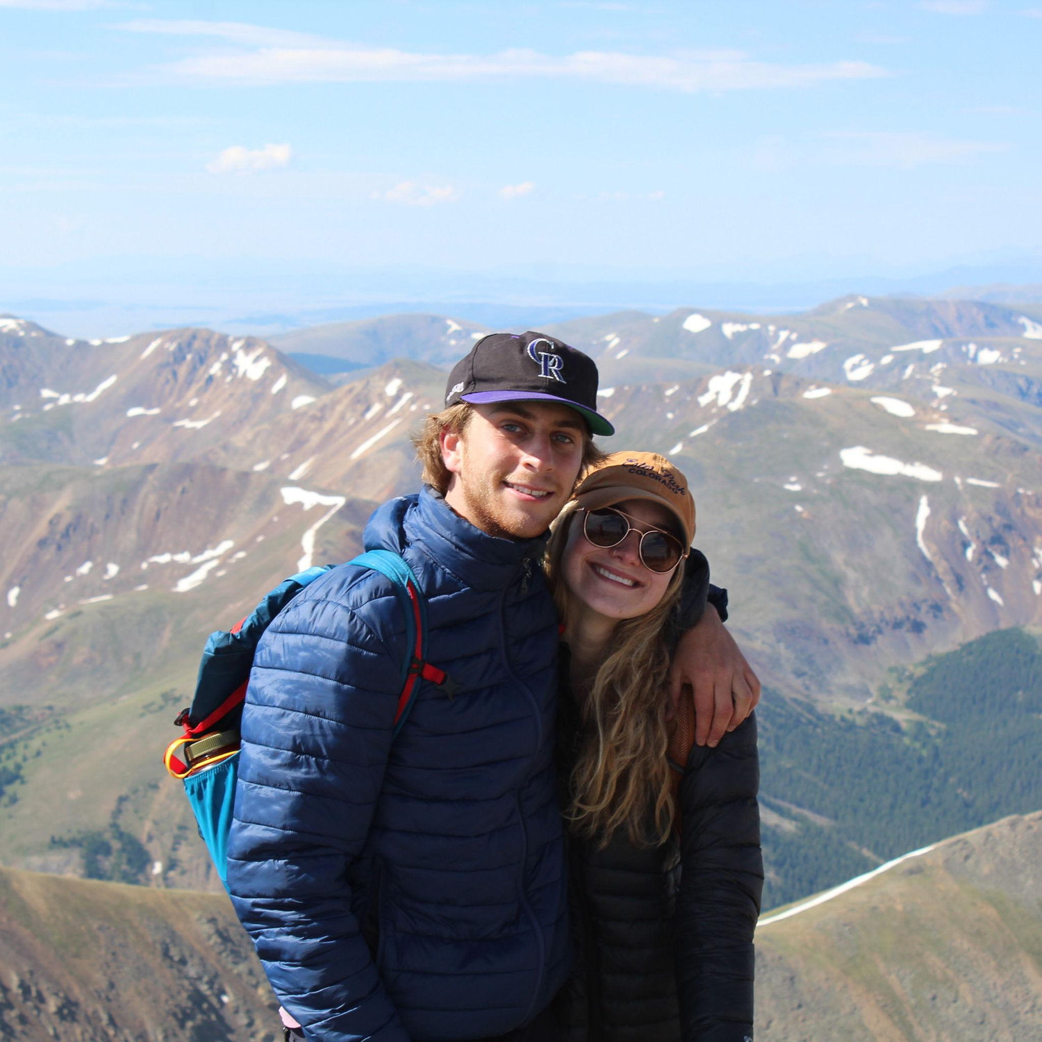 Our first date on the top of Grays Peak!