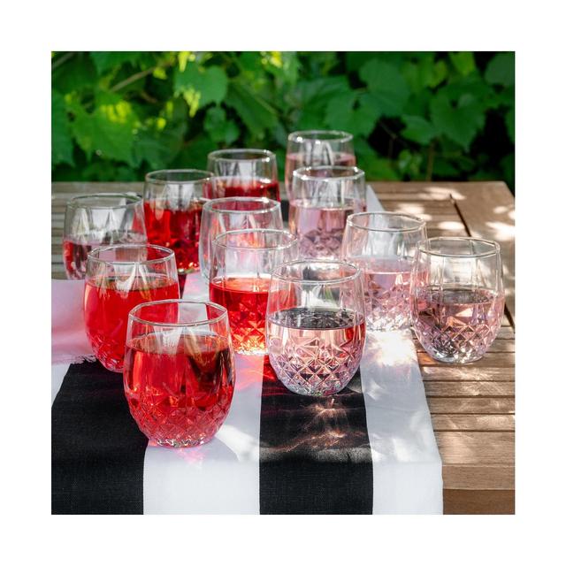 Cristal D'Arques Longchamp 10oz Stemless Wine Glass, Set of 12