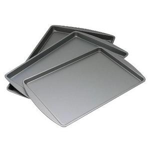 Product description page - OvenStuff Non-Stick Set of Three Cookie Pans