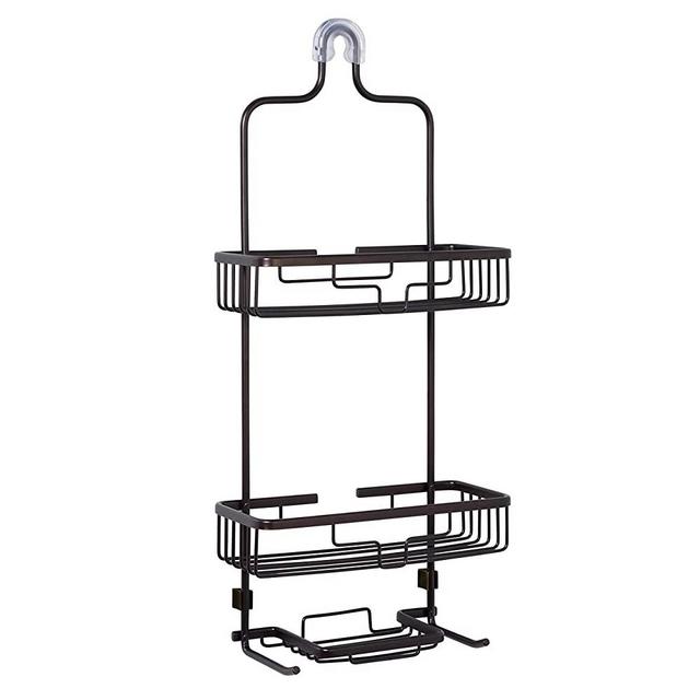 Zenna Home NeverRust Rustproof Aluminum Shower Caddy, Bronze (E7402ALHB)