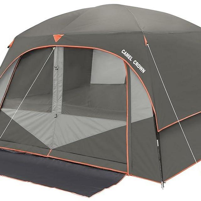 CAMEL CROWN Tents for Camping 3/4/5/6 Person Tent Waterproof Easy Setup Backpacking Tents with Floor Mats Family Tent for Outdoor Hiking