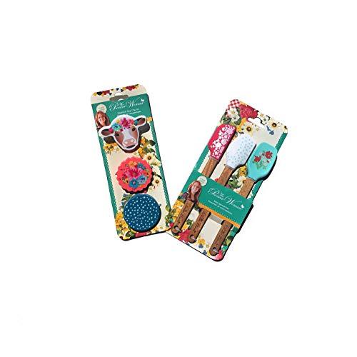 The Pioneer Woman Fun Tools Set-Mini Spatula Set, Magnetic Bag Clip Set-6 Pieces