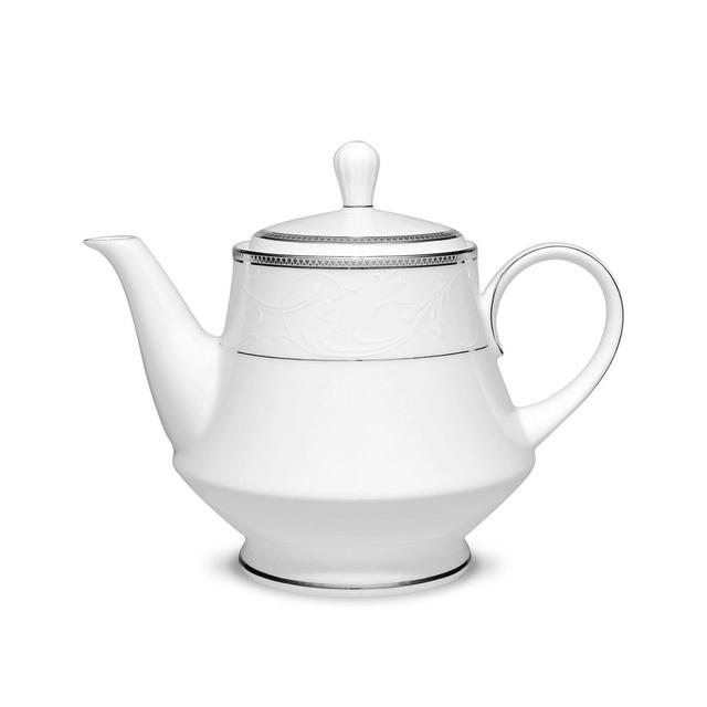 Noritake Regina Platinum Tea Pot, 38 Oz.
