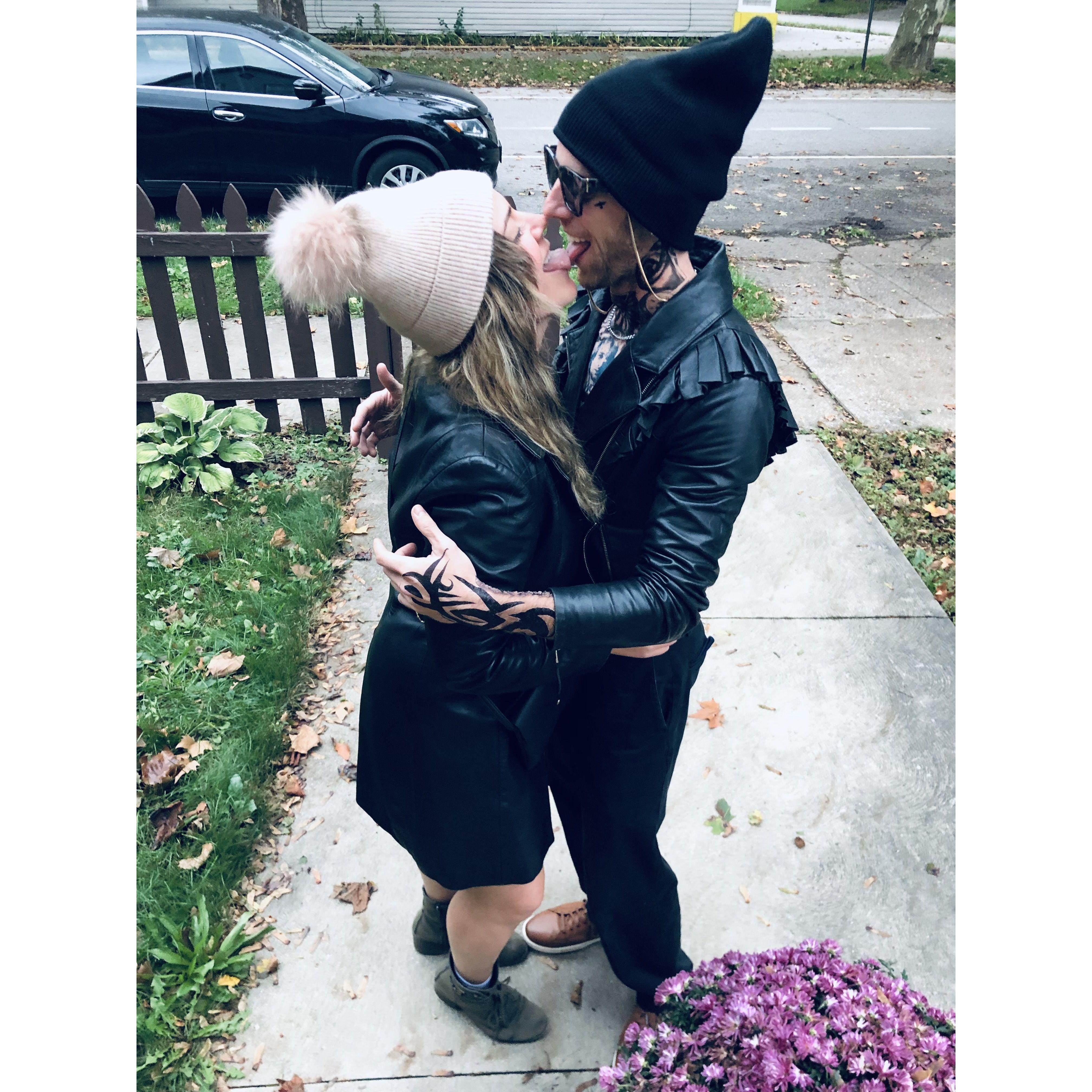 When we decided to dress up as Courtney and Travis for Halloween.