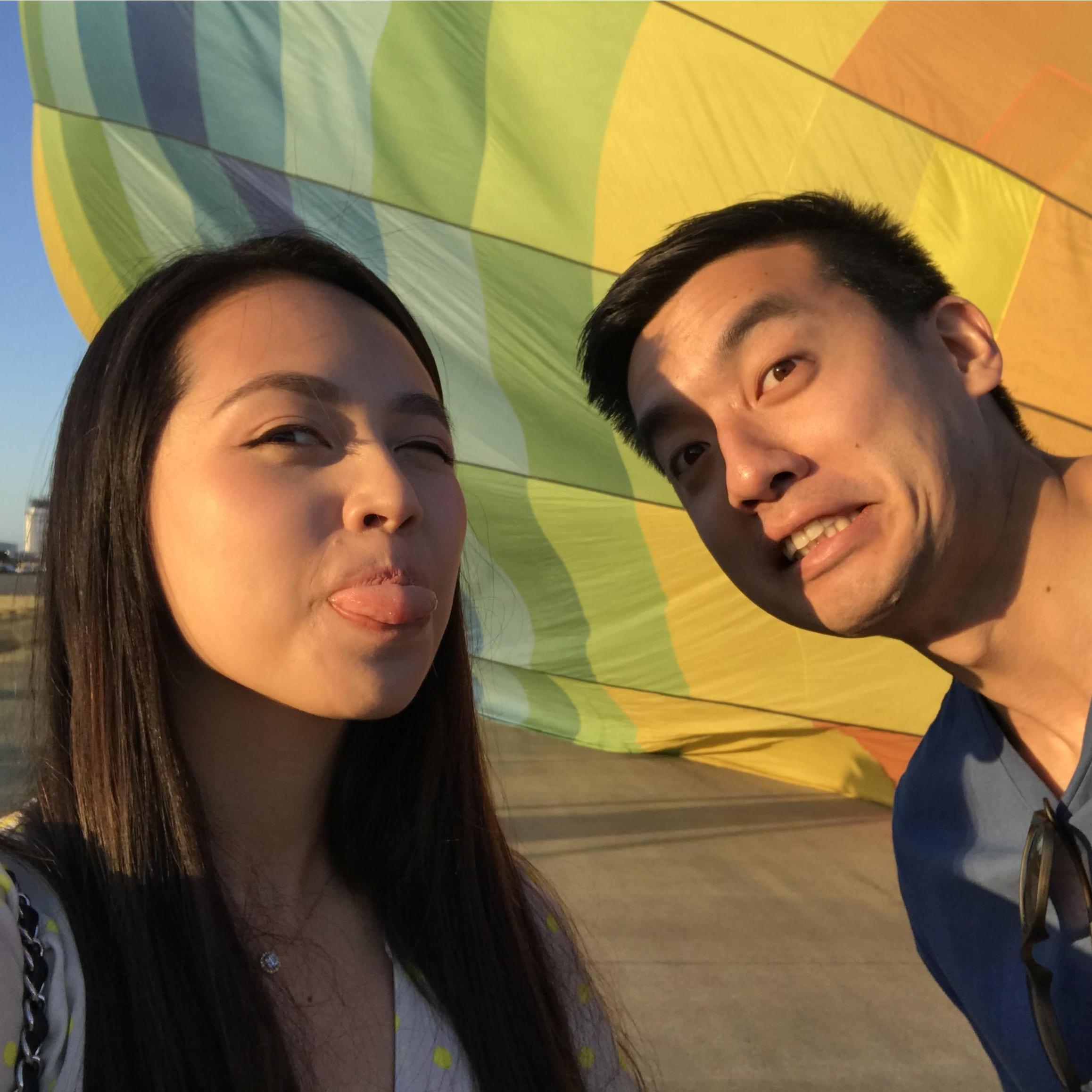 Hot air balloon in Napa