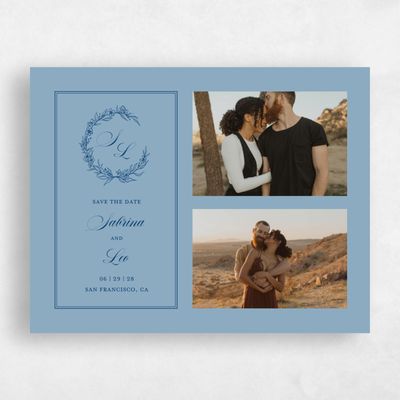 Dusty Blue Wedding Save the Date - Goundry Photo