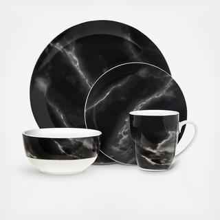 Rayo Marble 16-Piece Dinnerware Set, Service for 4