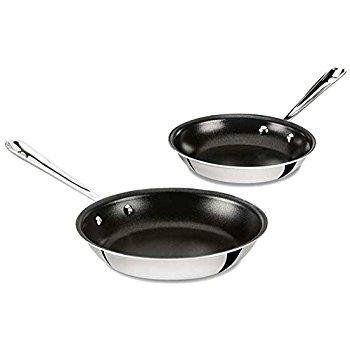 All-Clad E785S264 HA1 Hard Anodized Nonstick Dishwasher Safe PFOA Free 8-Inch and 10-Inch Fry Pan Cookware Set, 2-Piece, Black
