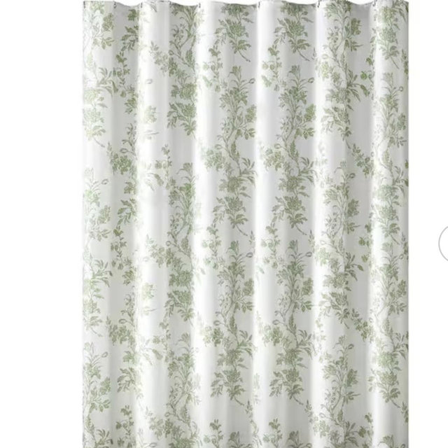 JFVKAF Sage Green Cotton Floral Cottagecore Spring Shower Curtain 72 x 72 for Bathroom with Hooks Machine Washable BSA0429E059