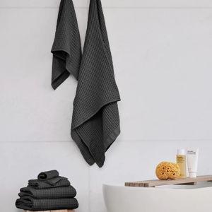 Supima® Waffle Bath Sheet- color: charcoal