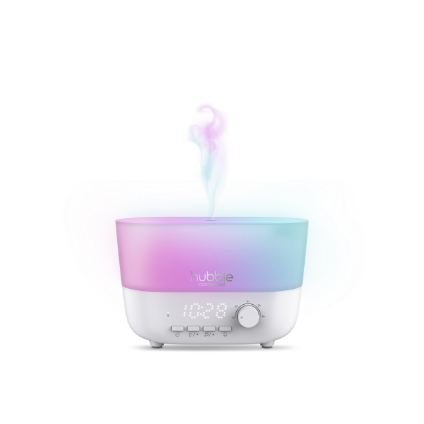 Hubble 5in1 Humidifier with Aroma Diffuser, Speaker, Night Light, and Clock