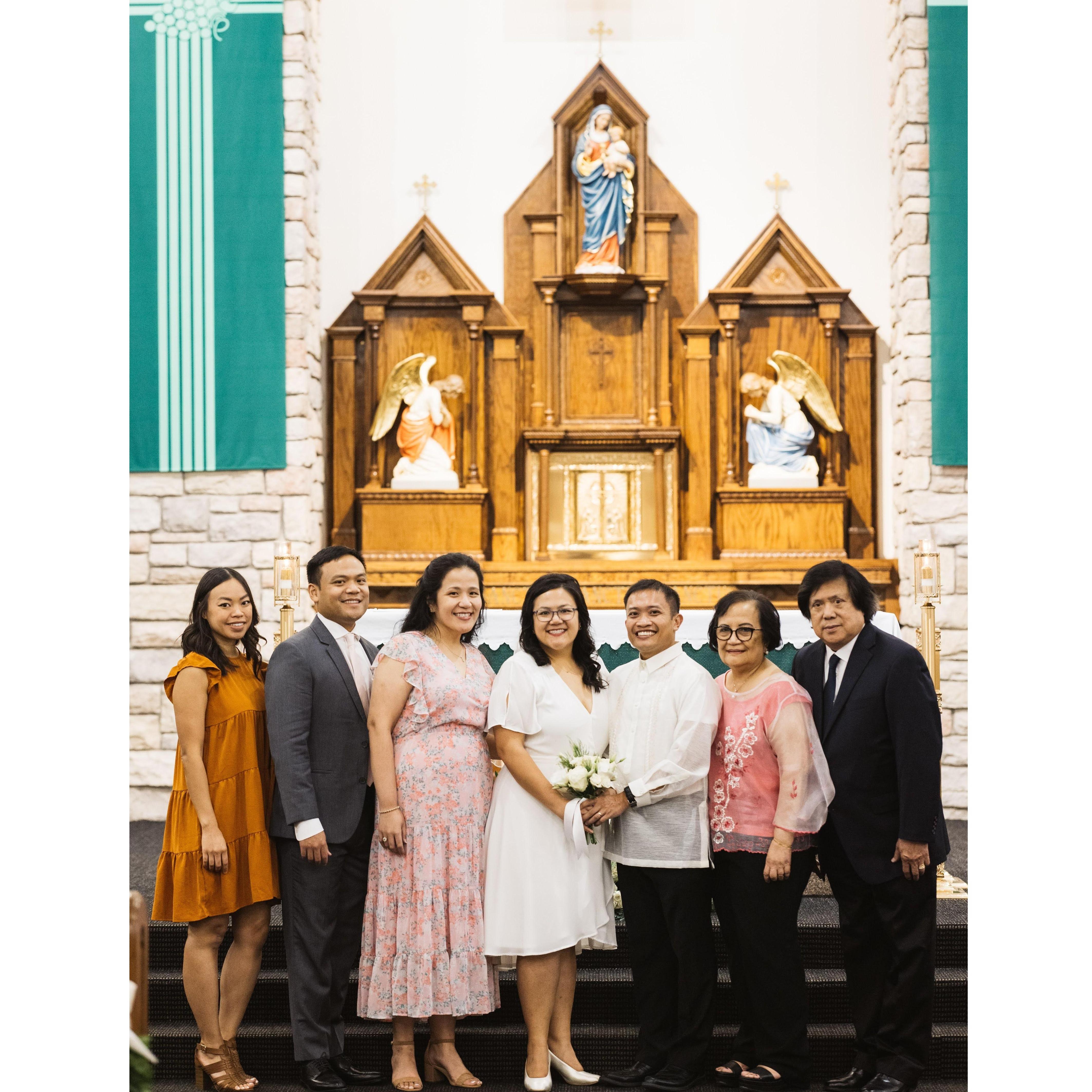 Kristine’s family after the ceremony