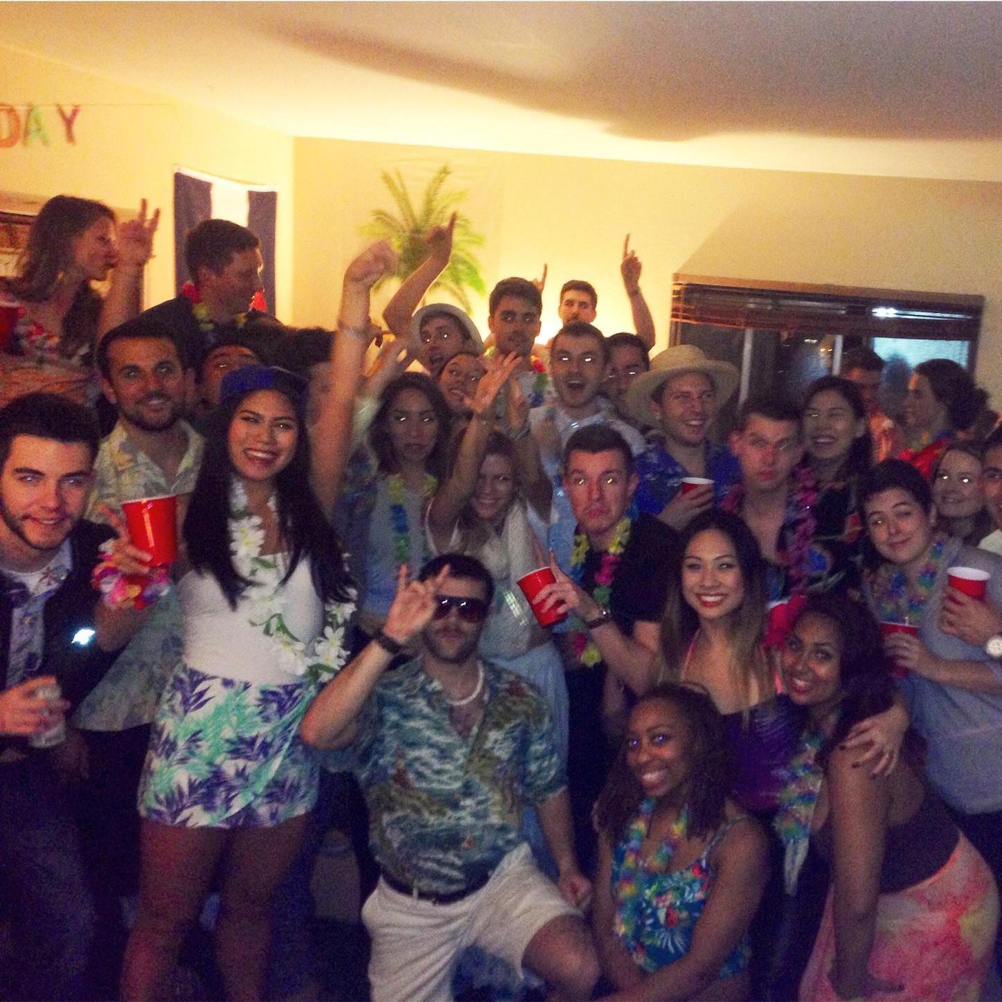 Lauren’s 24th birthday luau with our friends at our first apartment- OT8.