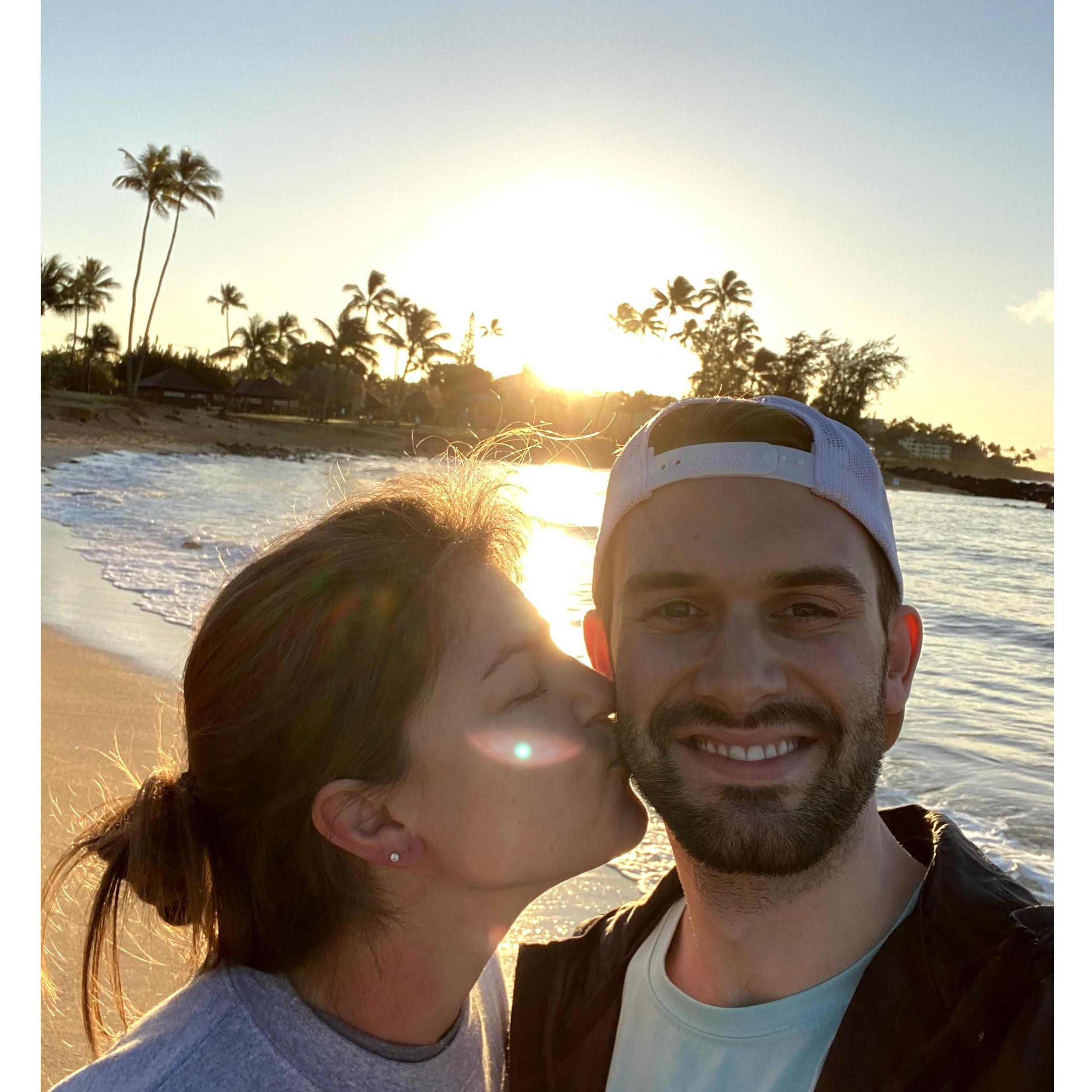 Sunrise at Poipu Beach, Kauai, HI