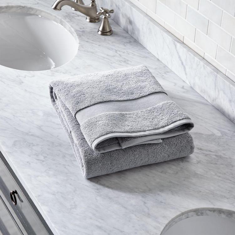 SONOMA Heathered 6 pc Bath Hand Washcloth Towel Set - Two Tone Gray -New