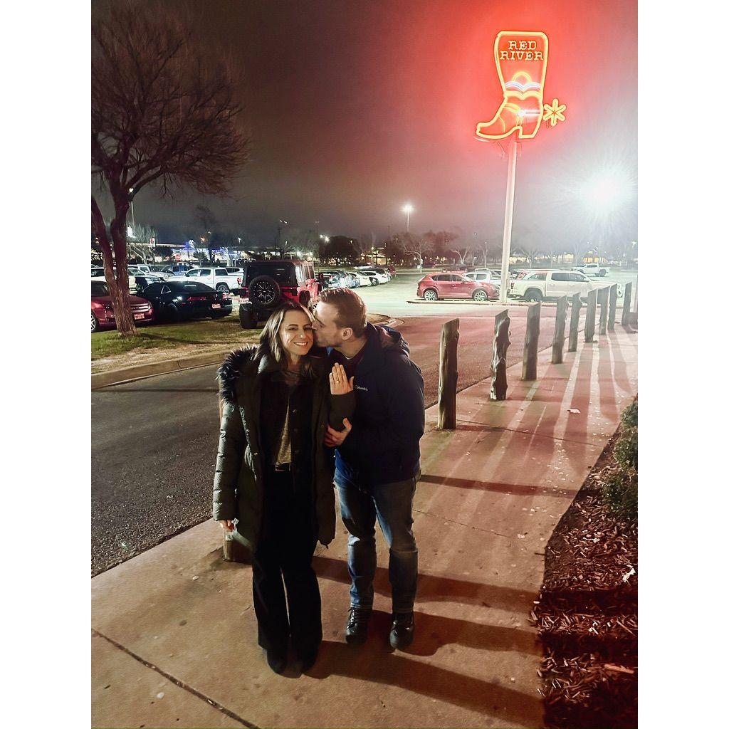 When Caleb proposed at Red River, a two-stepping dance hall (2/21/25)