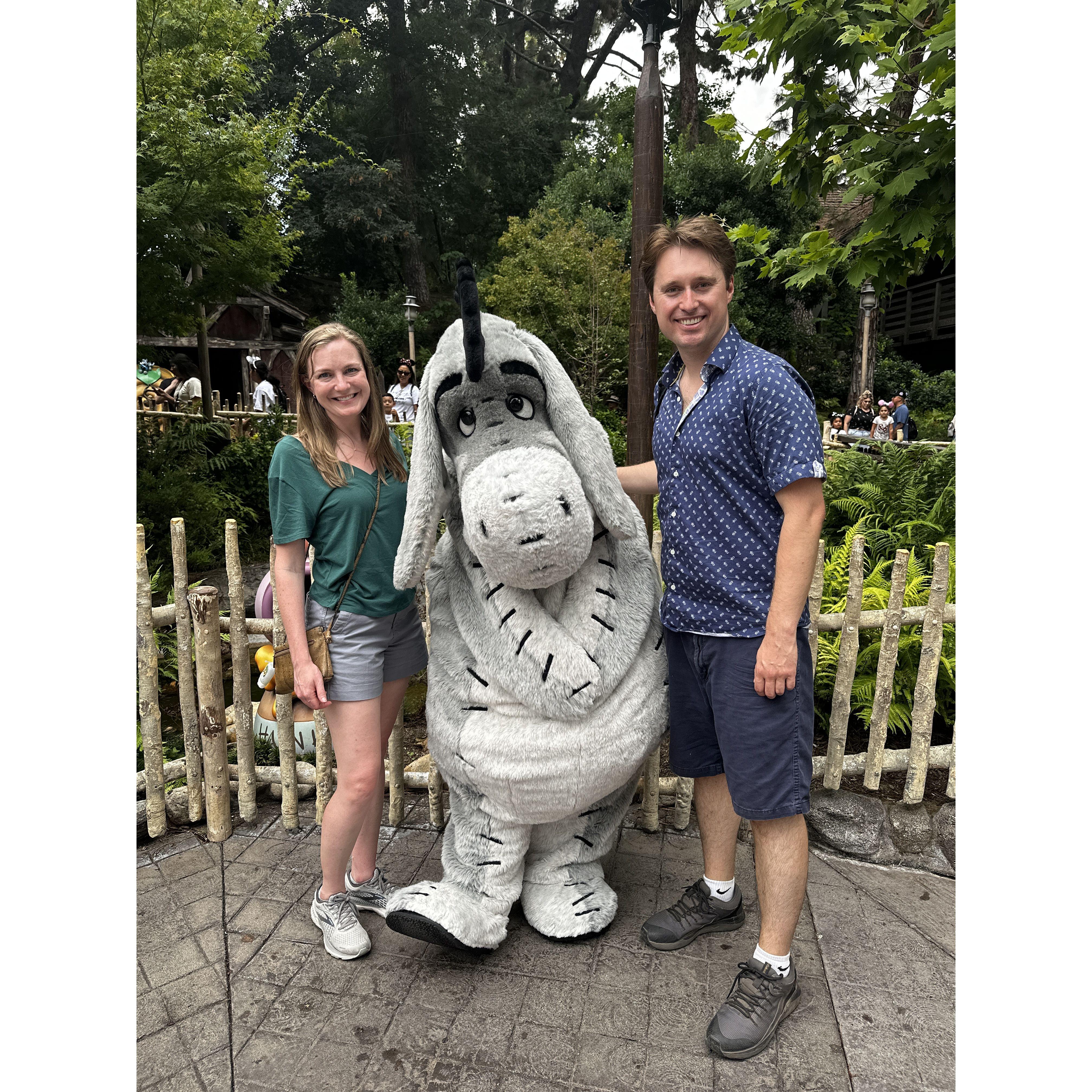 With Eeyore at Disneyland