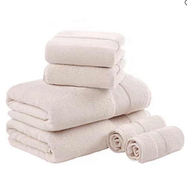 Madison Park Signature Turkish Oversized Cotton Solid 6-pc. Solid Bath Towel Set - Blush