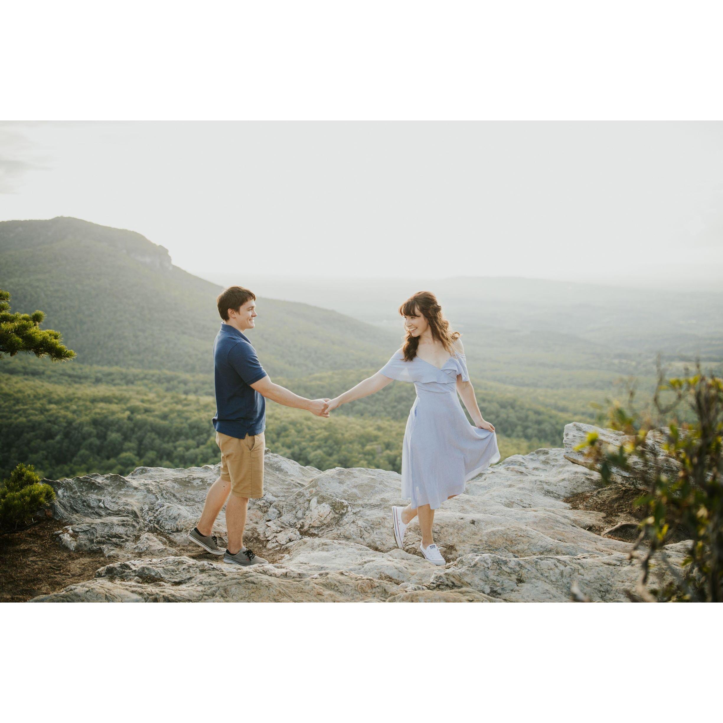 Engagement photos done by Sarah C. Stewart Photography.