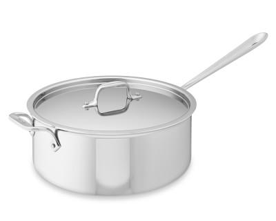 All-Clad D3 Tri-Ply Stainless-Steel Deep Sauté Pan, 6-Qt.