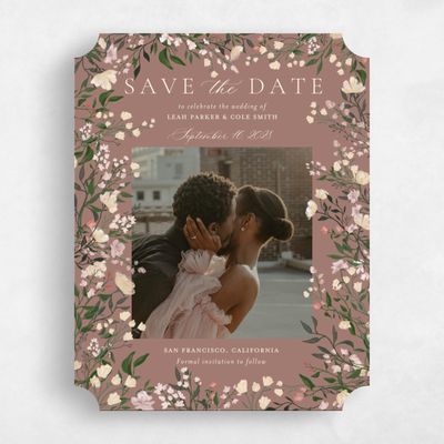 Brown Ticket Wedding Save the Date - Melody Photo