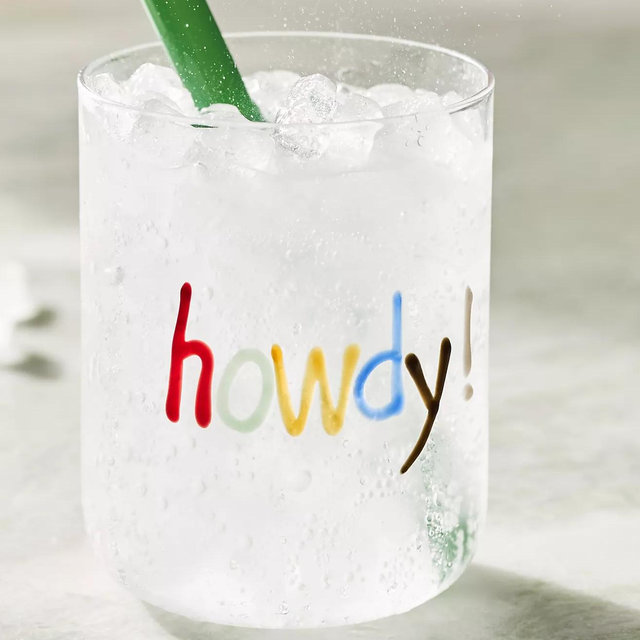 Love Notes Juice Glass- Howdy