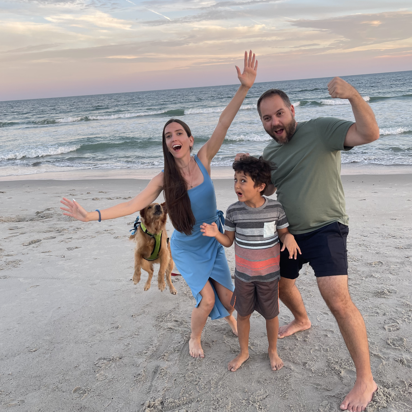 Even cooler family shot in Oak Island, North Carolina.