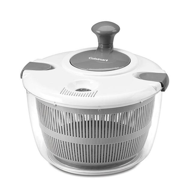 Cuisinart Large Salad Spinner- Wash, Spin & Dry Salad Greens, Fruits & Vegetables, 5qt, CTG-00-SASG Grey