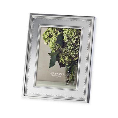 Vera Wang Wedgwood® Grosgrain 5-Inch x 7-Inch Metal Frame