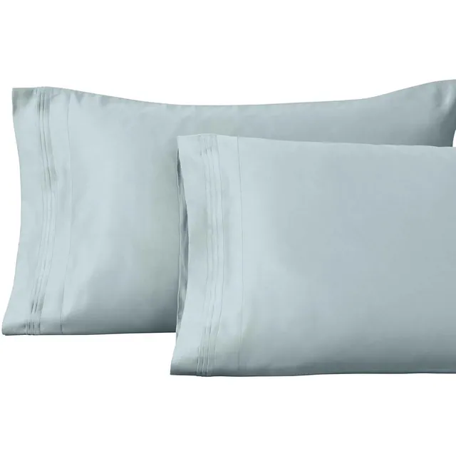 Egyptian Cotton 1000 Thread Count Solid 2 Piece Pillowcase Set, Standard, Plum - Blue Nile Mills
