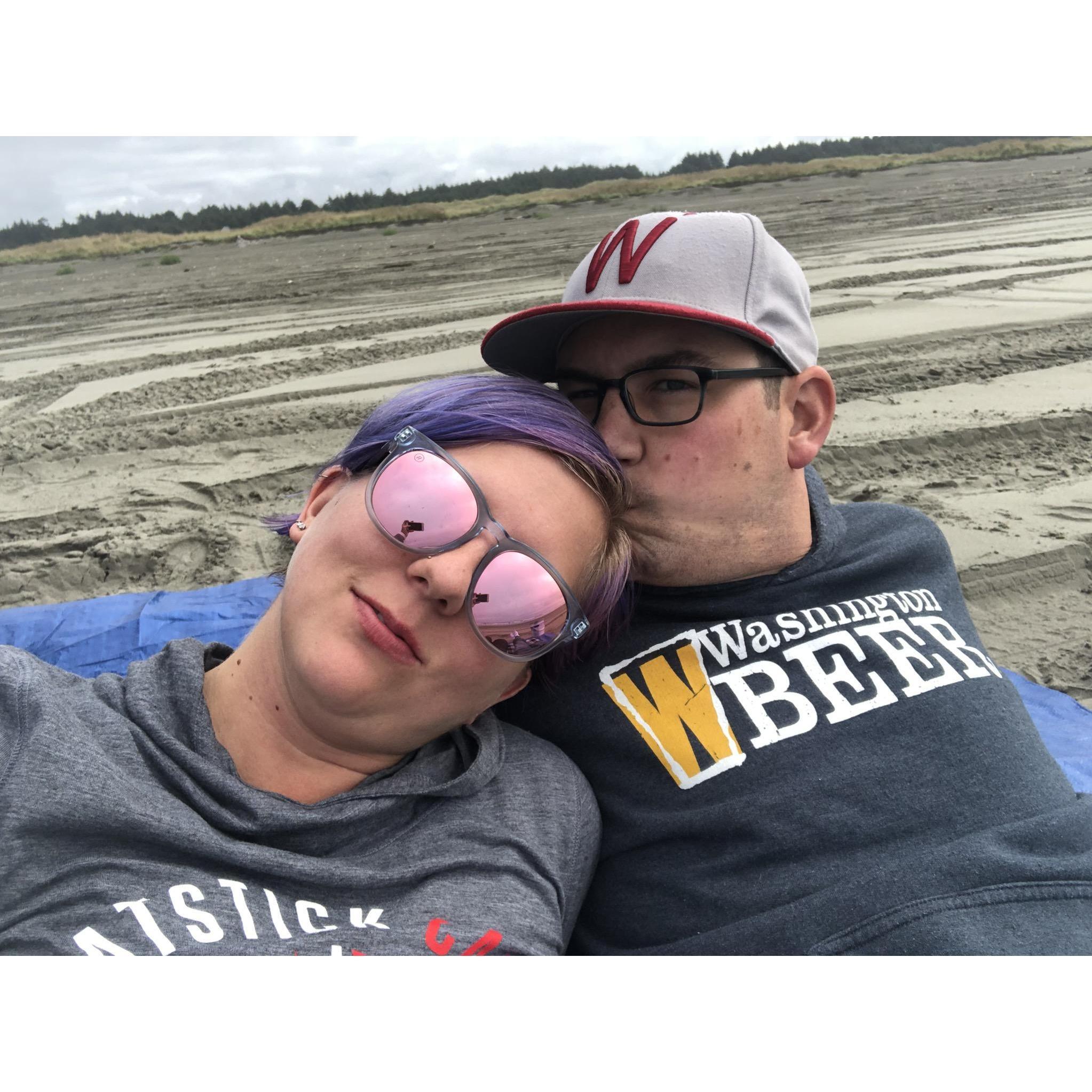 Enjoying some beach time in Ocean Shores
