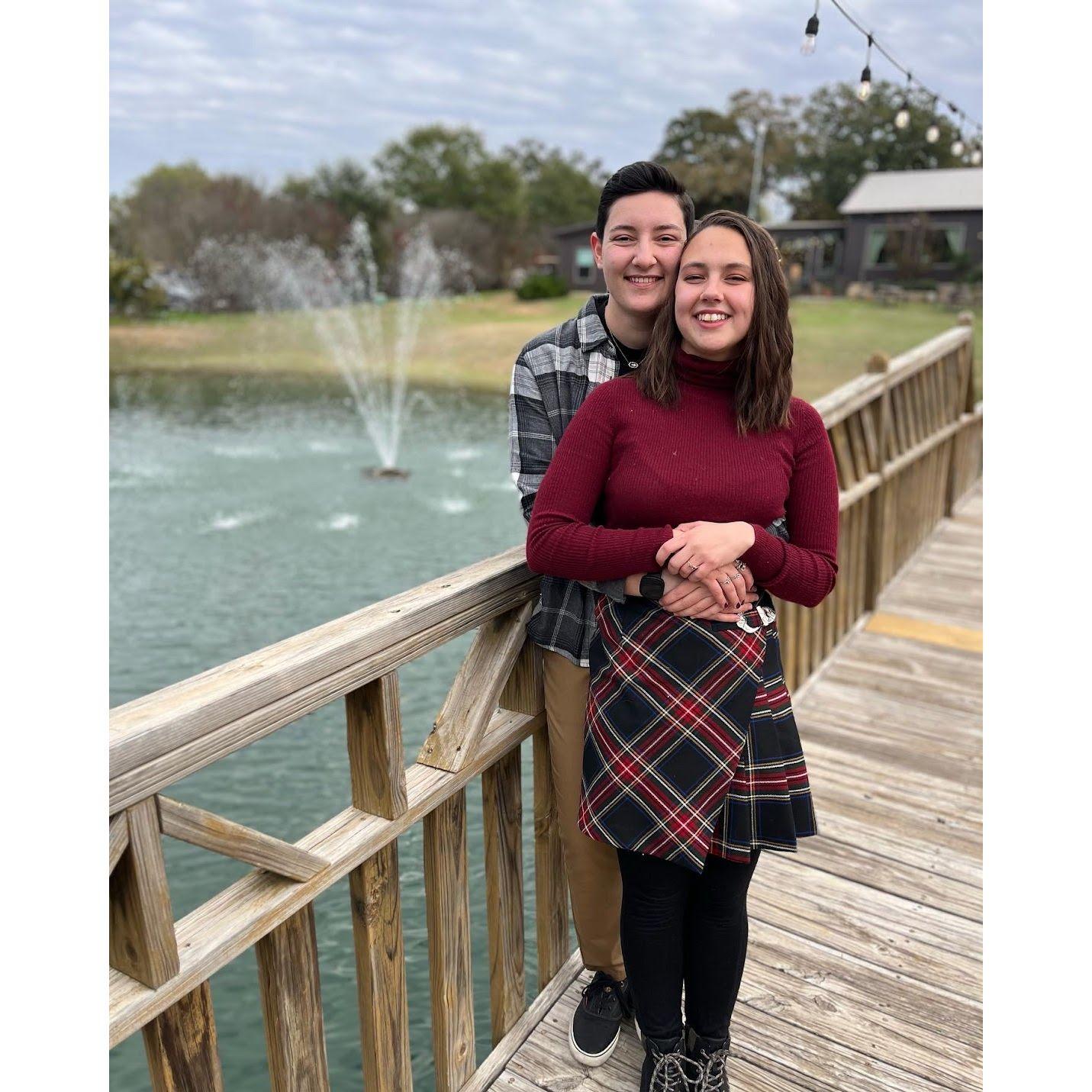 Proposal with the beautiful scenery.