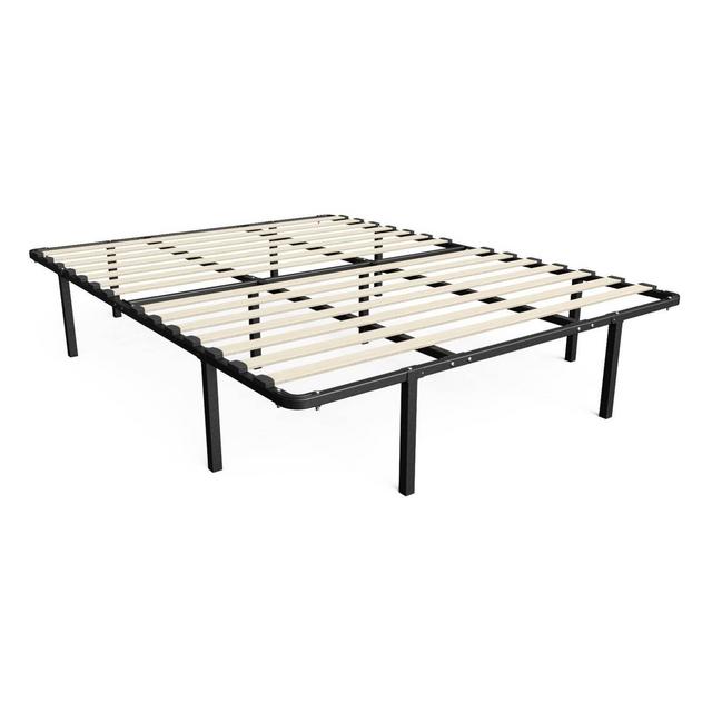 14" Queen Cynthia My Euro Smart Base/Wooden Slats Mattress Foundation - Zinus