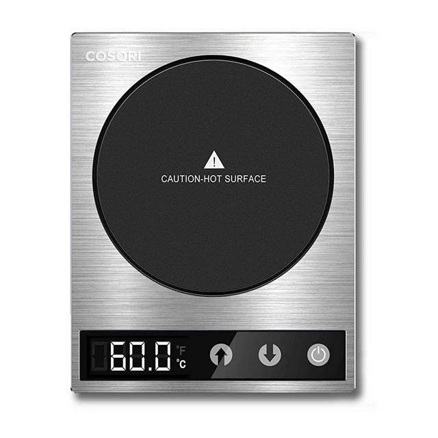 COSORI Pressure-Activated Mug Warmer & Coffee Warmer Temperature Setting with LCD Display, Auto Shut Off, Premium Stainless Steel, Medium, Silver