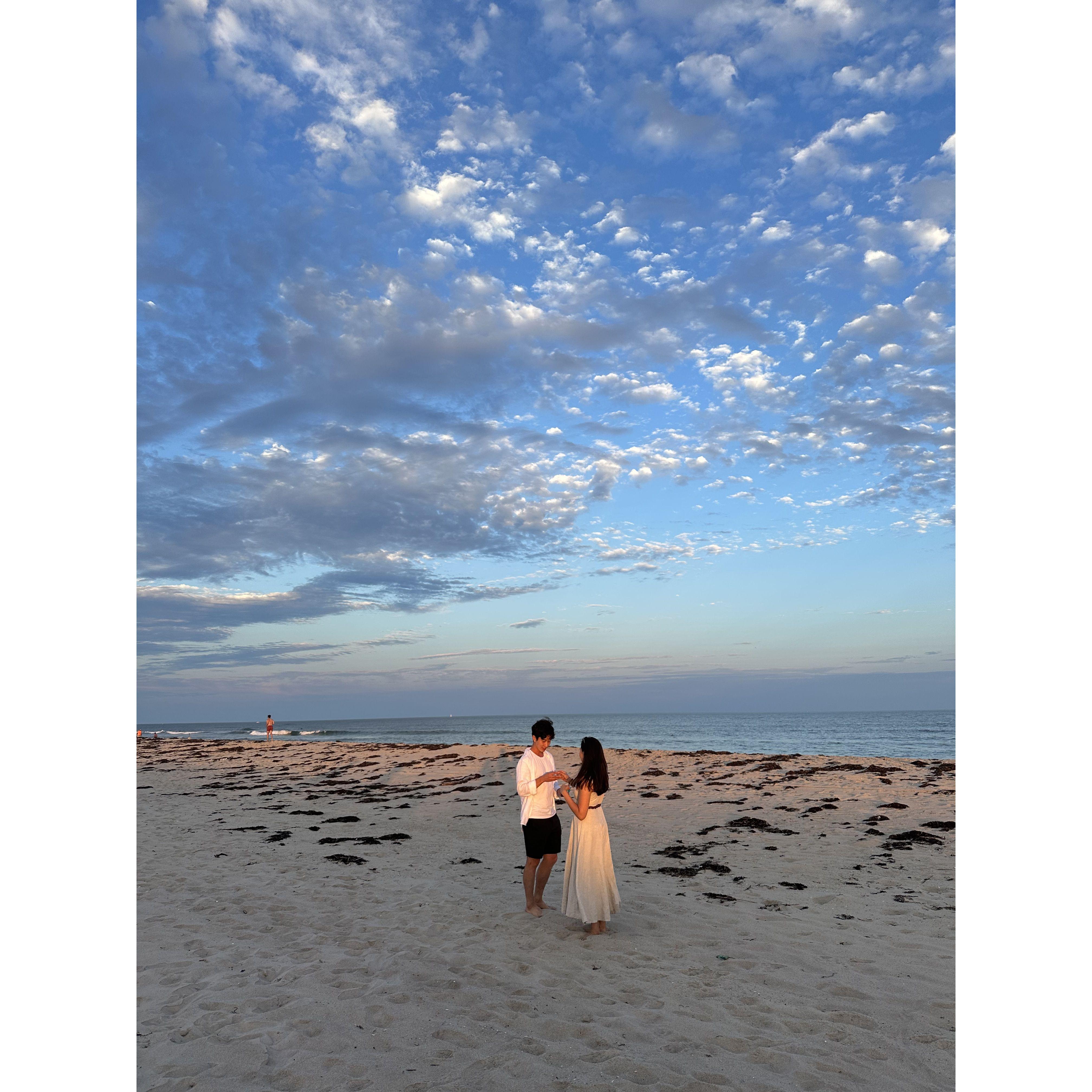 The day he proposed and she said “YES”.