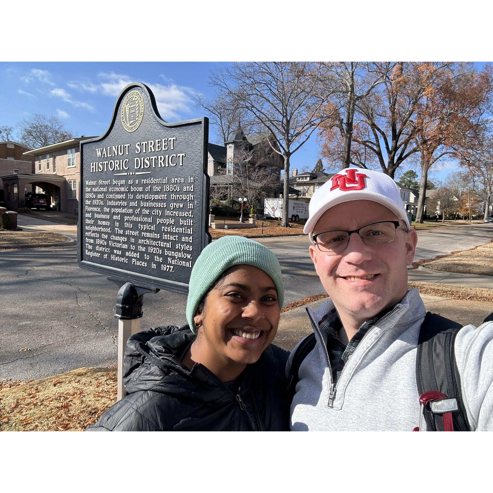 Jessie's tour of historic downtown Florence, Alabama.