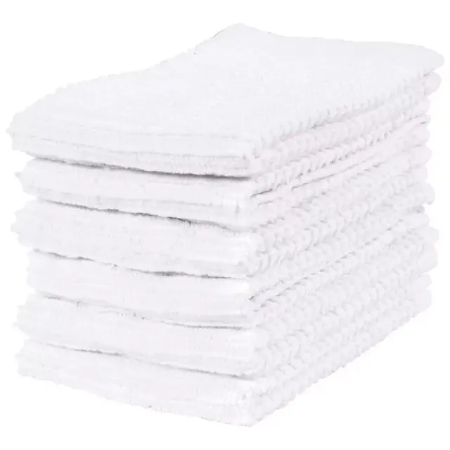 Simply Essential™ Bar Mop Kitchen Towels in White (Set of 6)